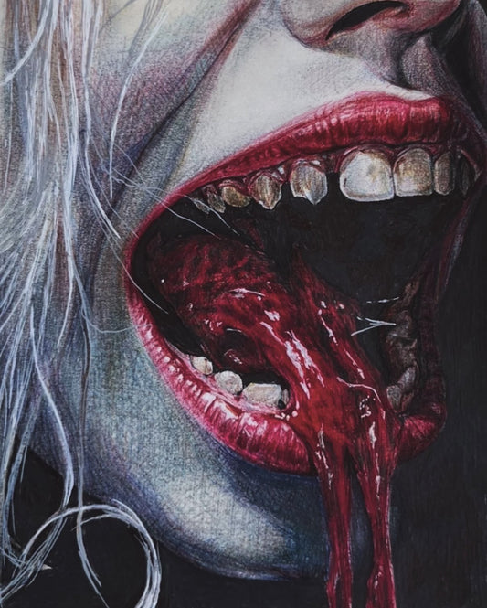 Original Ballpoint Artwork - SALIVA
