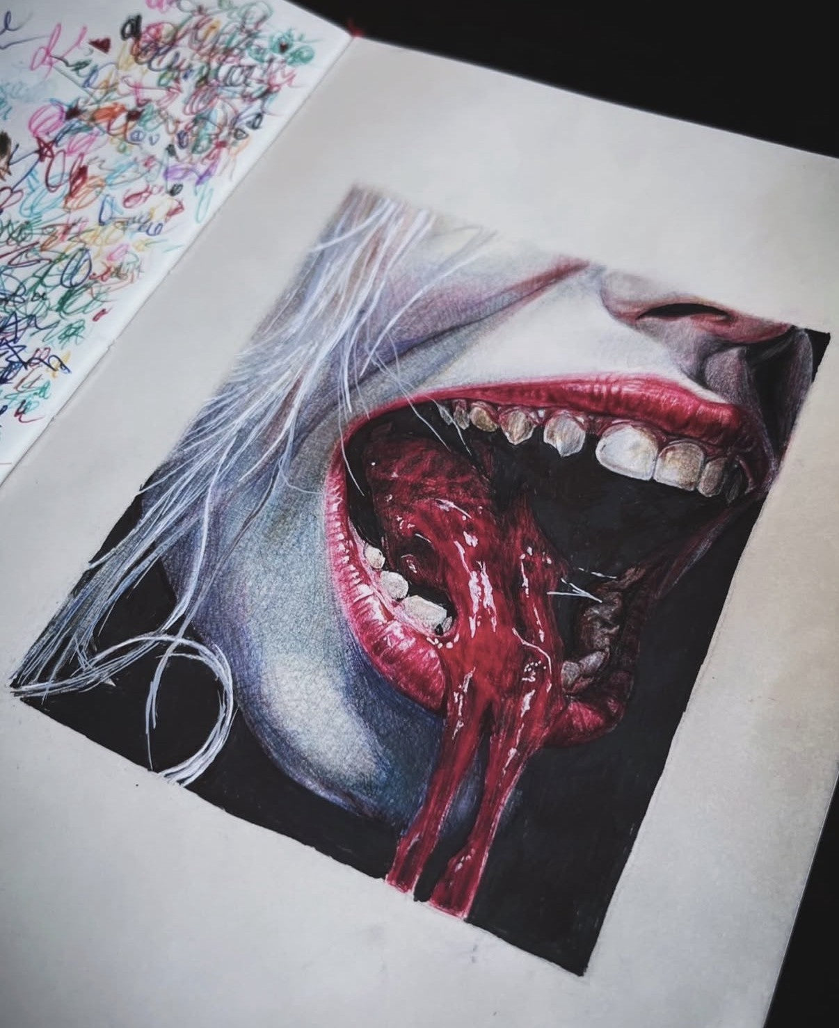 Original Ballpoint Artwork - SALIVA