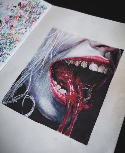 Original Ballpoint Artwork - SALIVA